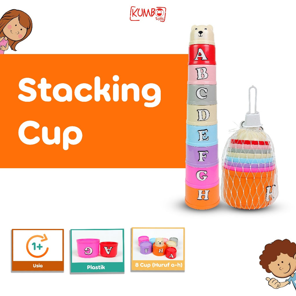 Mainan Susun Anak Mainan Edukasi Stacking Cup Bayi