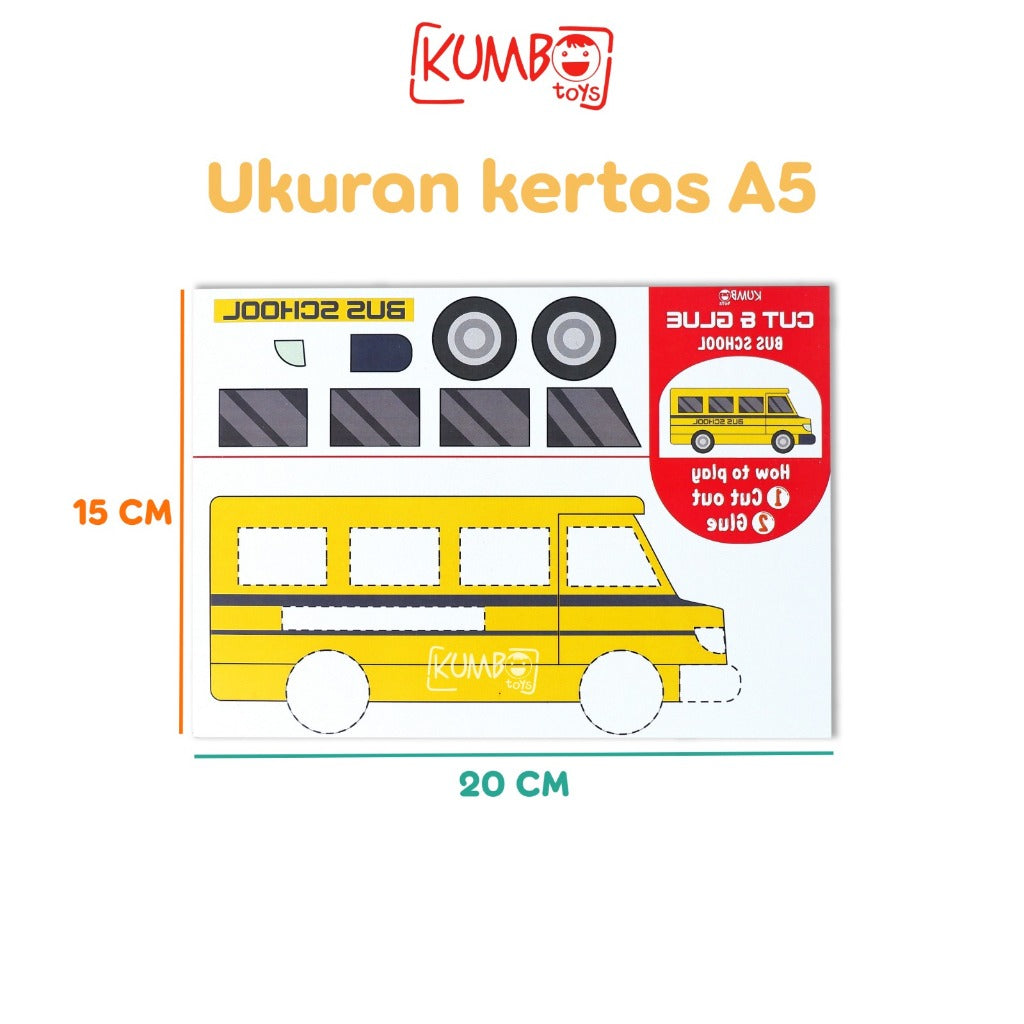 Mainan Edukasi Menggunting dan Menempel Worksheet Cut & Glue