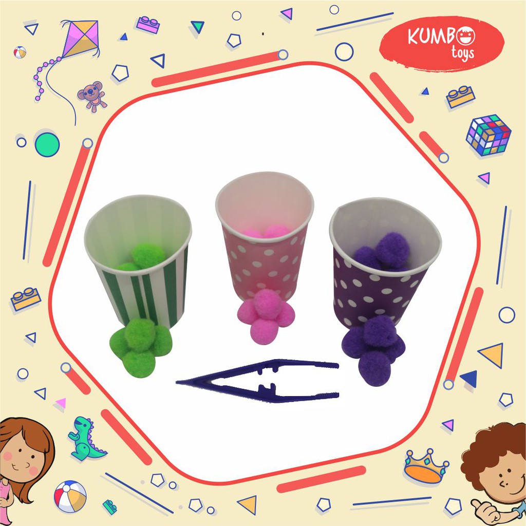 Sortir Warna Pompom Sorting Colour