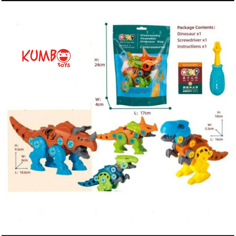 Mainan Edukasi DIY Dinosaurus Mainan Rakit Bongkar Pasang