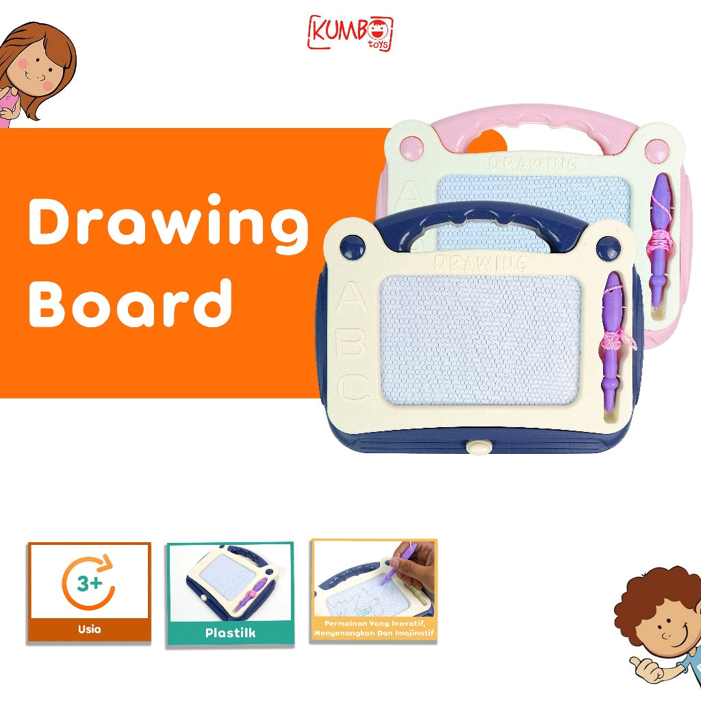 Mainan Edukasi Drawing Board Papan Gambar Magnetik Anak-anak Dihapus Sketsa Mainan Alat Pendidikan Dini