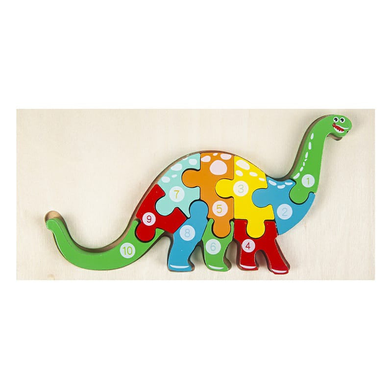 Mainan Edukasi Puzzle Kayu Anak 3D Jigsaw Puzzle Number