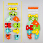 Mainan Edukasi Puzzle Kayu Anak 3D Jigsaw Puzzle Number