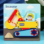 Mainan Edukasi Puzzle Bayi Anak 3D Wooden Puzzle