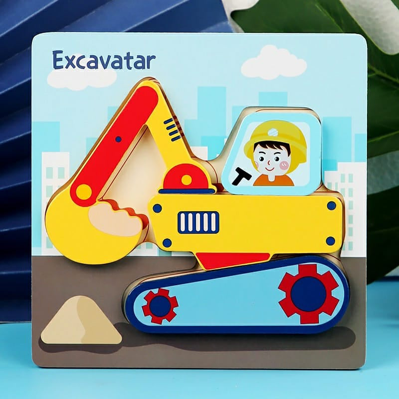 Mainan Edukasi Puzzle Bayi Anak 3D Wooden Puzzle