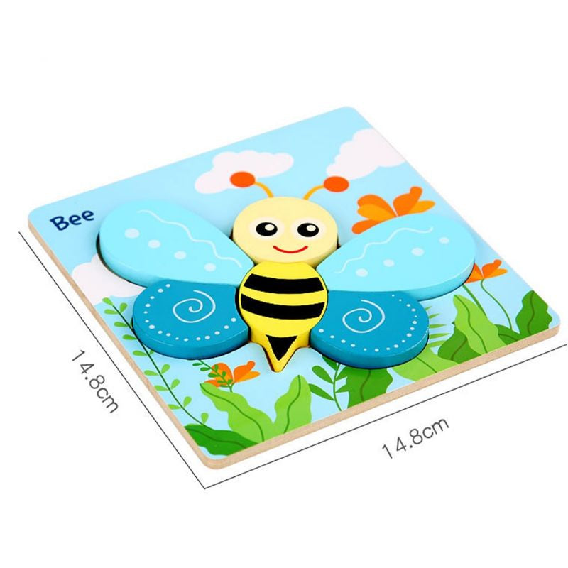 Mainan Edukasi Puzzle Bayi Anak 3D Wooden Puzzle