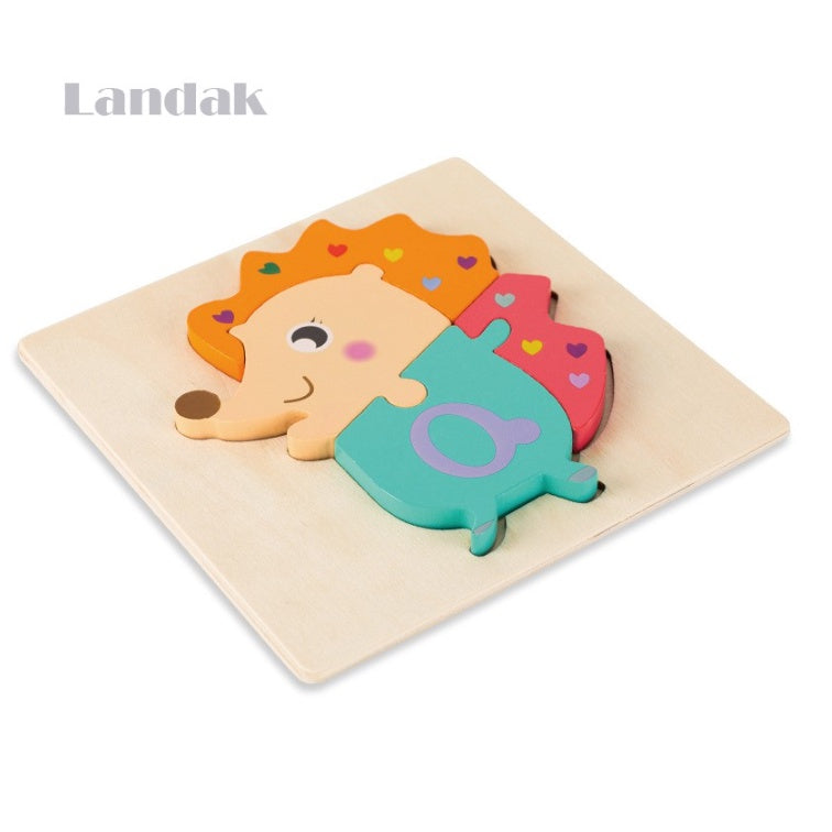 Mainan Edukasi Puzzle Kayu Bayi Anak Warna Pastel