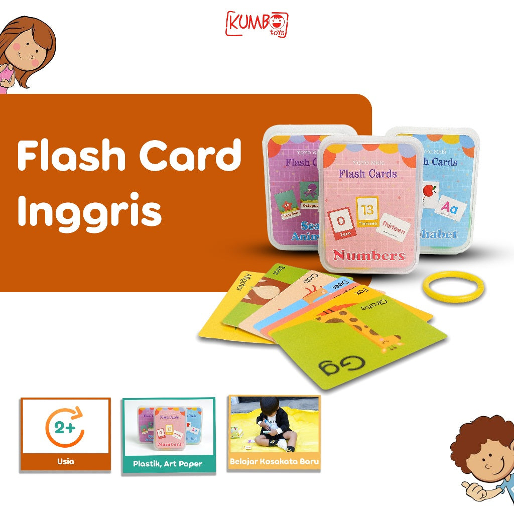 Mainan Edukasi Flash Card Kartu Pintar Anak Bahasa Inggris