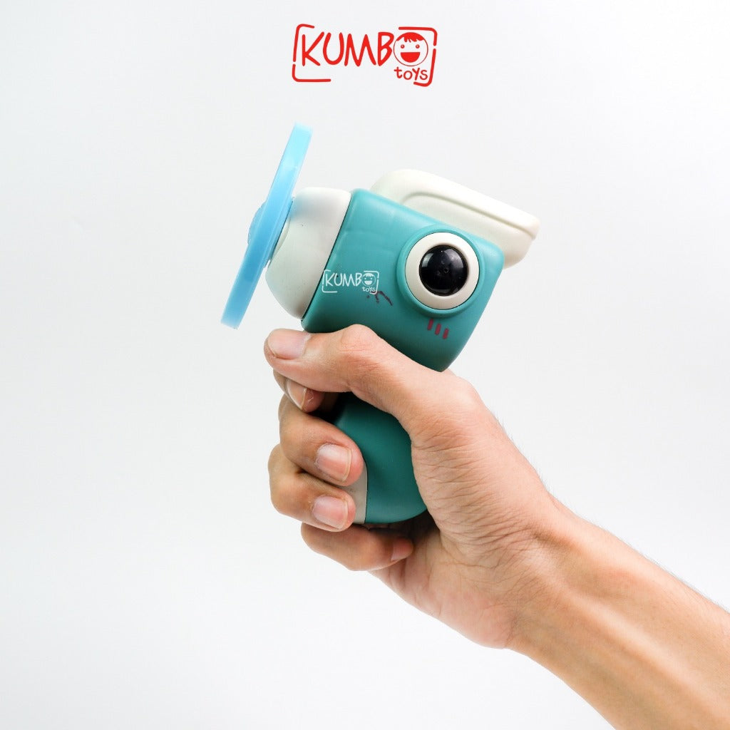 Mainan Edukasi Anak DINOSAURUS GYRO GUN Gangsing Baling LED