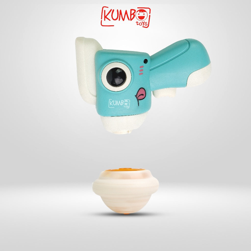 Mainan Edukasi Anak DINOSAURUS GYRO GUN Gangsing Baling LED