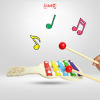 Mainan Edukasi Xylophone Gitar Kayu Anak 5 Notes Musical Instrument Wooden Small Size for Kids