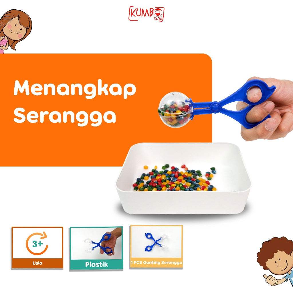 Mainan Anak Menangkap Serangga Berbentuk Gunting Insect Plastic Cathcer Scissors