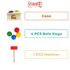 Mainan Montessori Hammer Case Mainan Pukul-pukulan