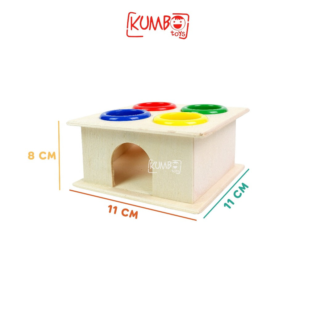 Mainan Montessori Hammer Case Mainan Pukul-pukulan