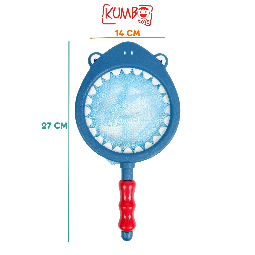 Mainan Edukasi Anak Memancing Hewan Laut Jaring Hiu Hewan Karet Shark Net