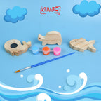 Mainan Edukasi Magnet Hewan Tempelan Kulkas Bahan Kayu Anak DIY Lukis Mewarnai