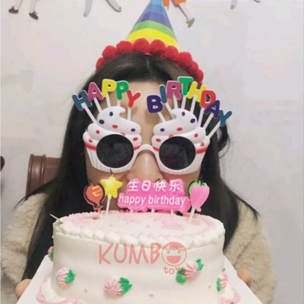 Kacamata Desain Happy Birthday Pesta Ulang Tahun Unisex Anak