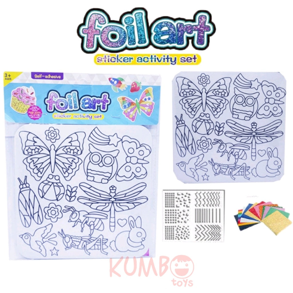 Mainan Edukasi Anak Foil Art Stiker Sticker DIY Activity Set Kreatif