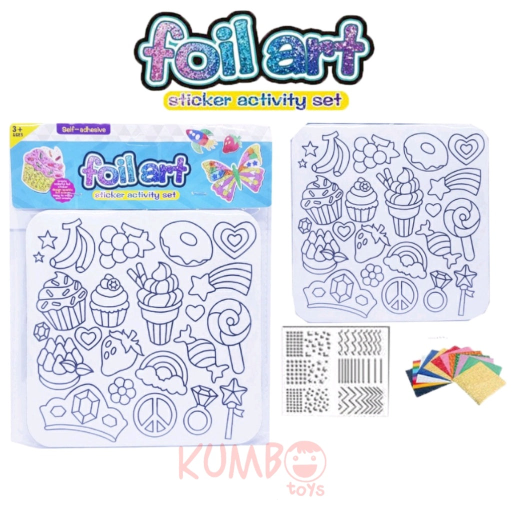 Mainan Edukasi Anak Foil Art Stiker Sticker DIY Activity Set Kreatif