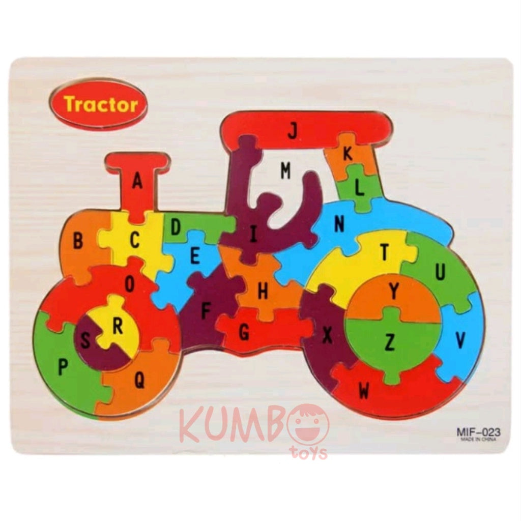 Mainan Edukasi Puzzle Kayu Shape Mix Warna Alphabet Bentuk Hewan Transport Jigsaw
