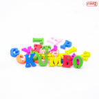 Huruf Kayu Timbul Warna Warni Manik Alphabet Satuan