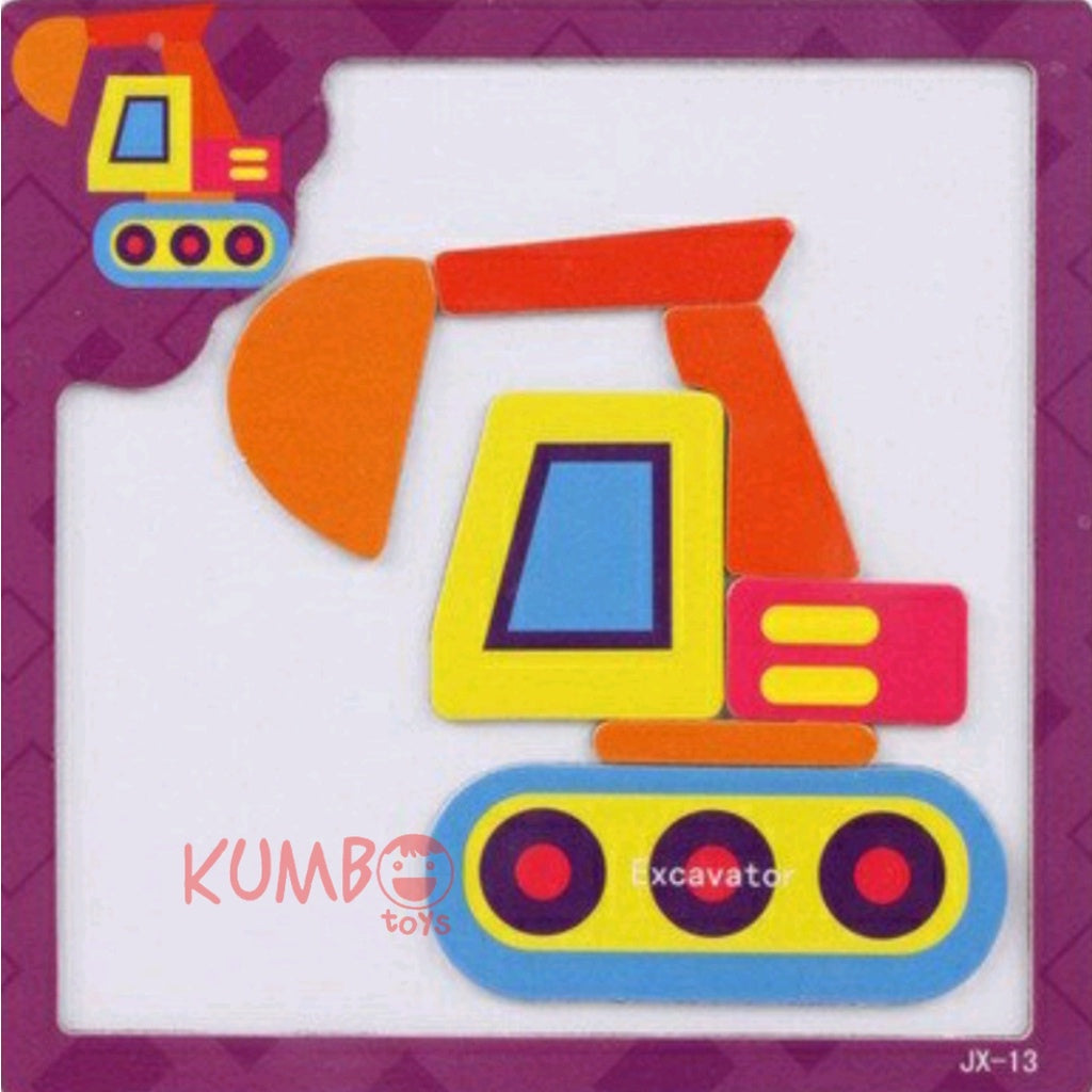 Mainan Edukasi Anak Puzzle Magnet Kayu Hewan Kendaraan Jigsaw Wooden