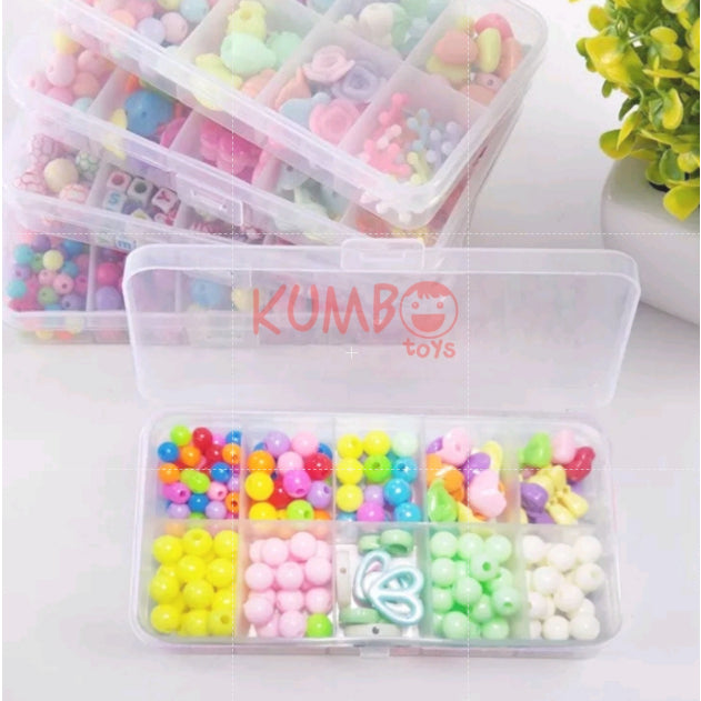 Mainan Edukasi Sensory Play Anak DIY Beads Box Set Kotak Manik Aksesoris Gelang Kalung