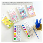 Mainan Edukasi Anak Buku Gambar Mewarnai Travel Pocket Coloring Book, Buku gambar cat 2 in 1