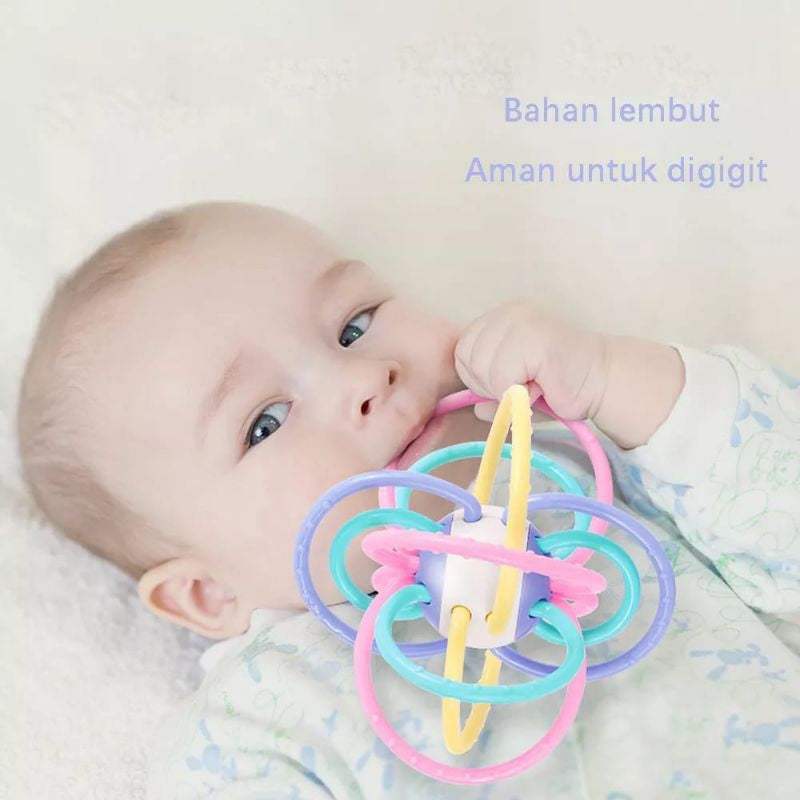 Mainan Bayi Manhattan Bola Gigit Teether Bayi BPA Free