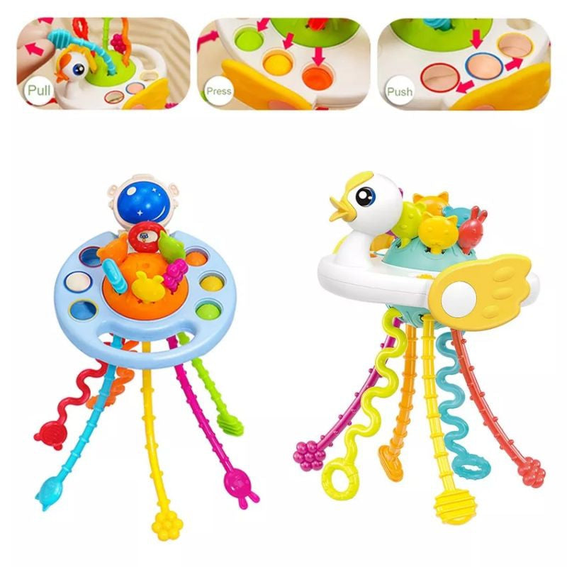 Mainan Edukasi Bayi Pop It Teether Mainan Bayi Tarik Panjang