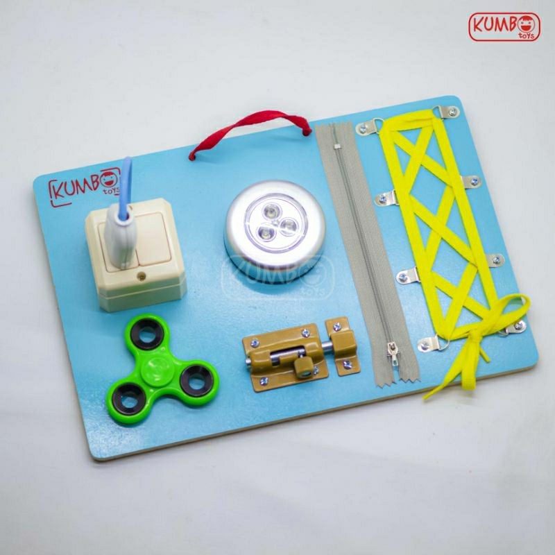 Busy Board Mainan Edukasi Montessori Papan Main Anak