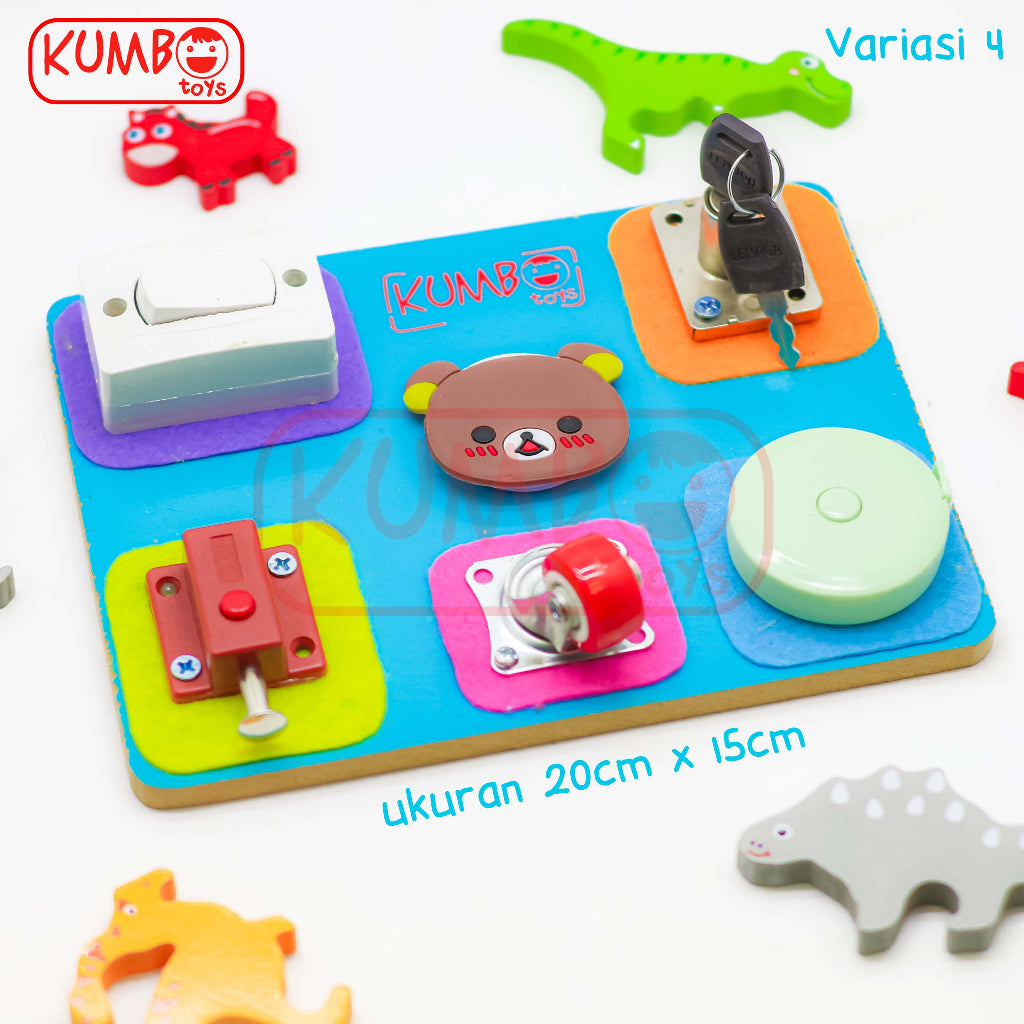 Busy Board Mainan Edukasi Montessori Papan Main Anak