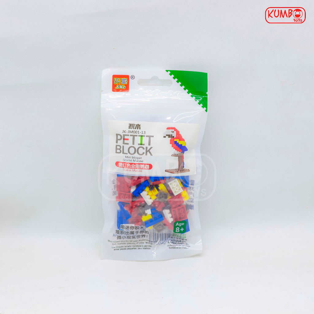 Mainan Anak Puzzle Animal Jike Petit Mini Block Building Nano Block 3D Puzzle