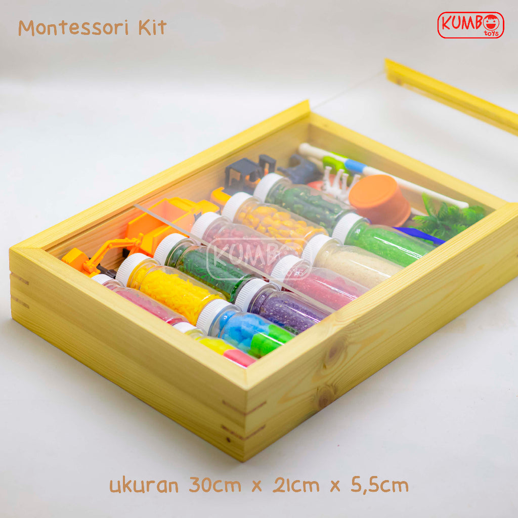 Mainan Edukasi Anak Montessori Kit Paket Lengkap Bermain Sensori dan Motorik Play Diorama