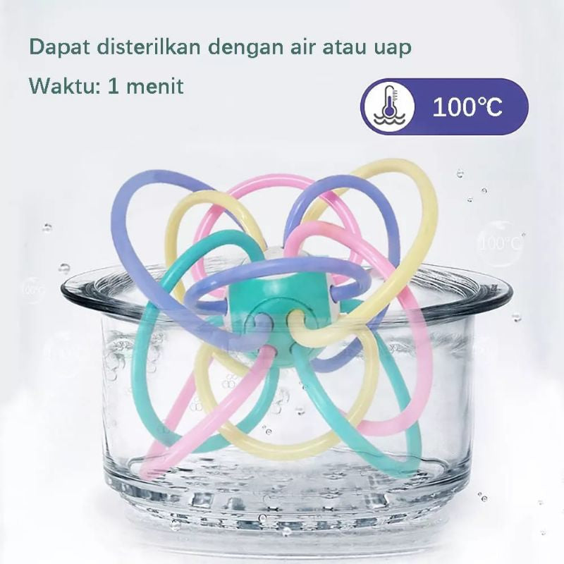 Mainan Bayi Manhattan Bola Gigit Teether Bayi BPA Free