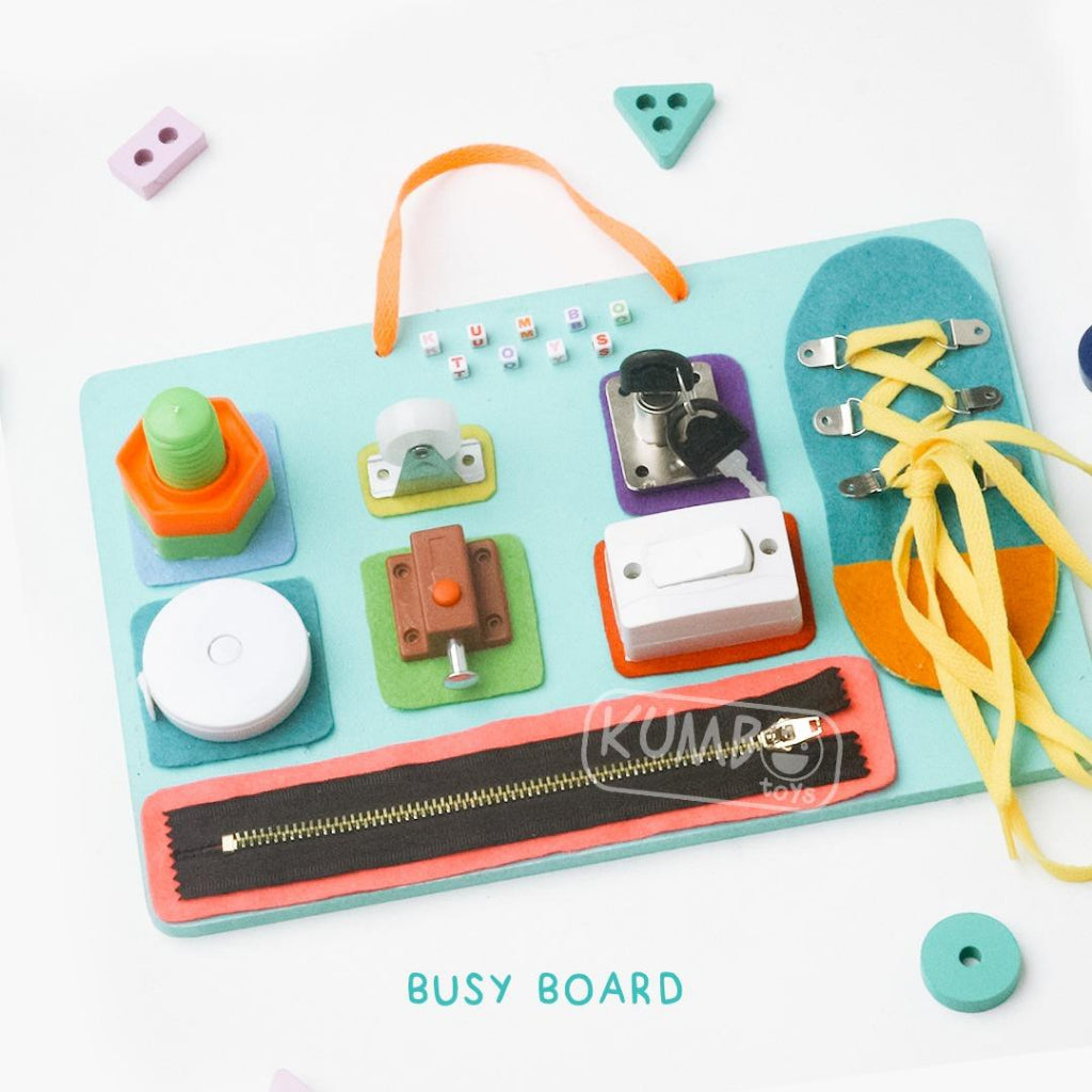 Busy Board Mainan Edukasi Montessori Papan Main Anak