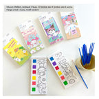 Mainan Edukasi Anak Buku Gambar Mewarnai Travel Pocket Coloring Book, Buku gambar cat 2 in 1