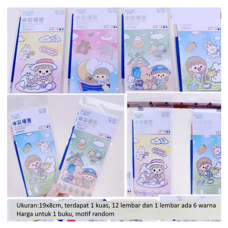 Mainan Edukasi Anak Buku Gambar Mewarnai Travel Pocket Coloring Book, Buku gambar cat 2 in 1