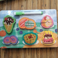 Mainan Edukasi Anak Puzzle 3D Chunky Kayu Papan Tulis 2 in 1