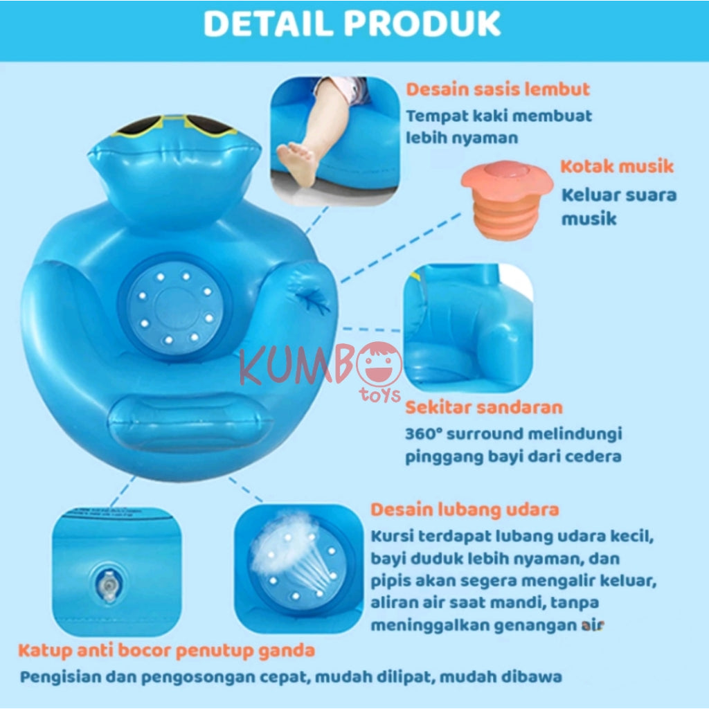 Sofa Kursi Balon Bayi Untuk Belajar Duduk Baby Chair Music Child Learning Seat