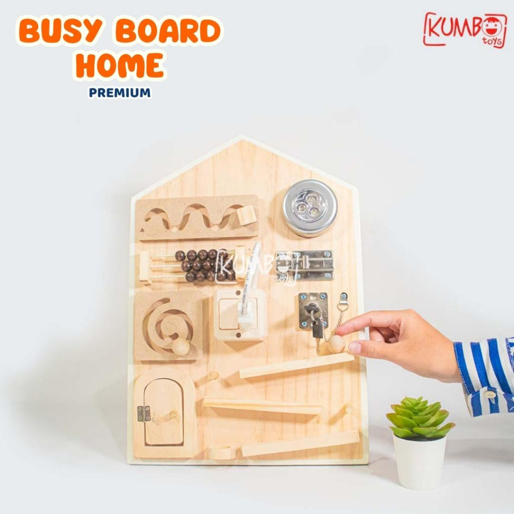 BUSY BOARD PREMIUM JUMBO Mainan Edukasi Montessori Papan Main Anak