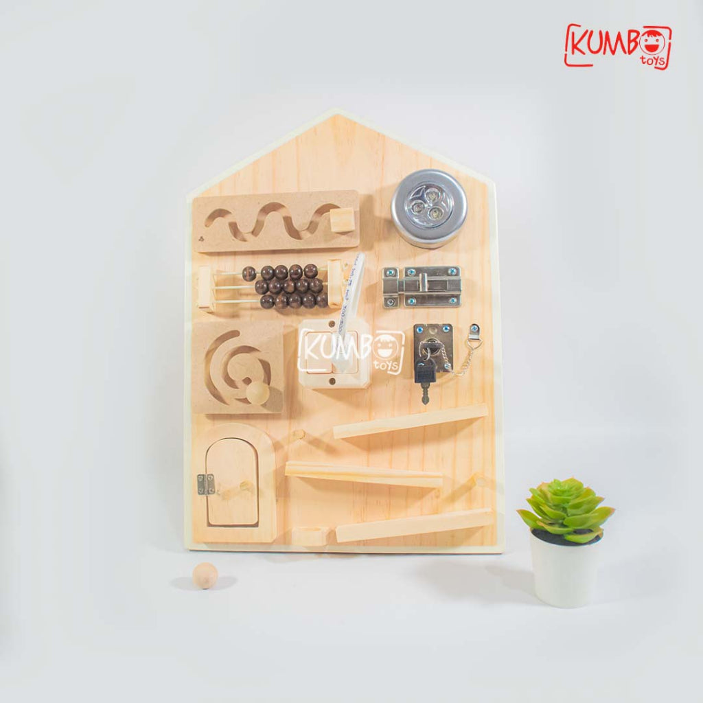 BUSY BOARD PREMIUM JUMBO Mainan Edukasi Montessori Papan Main Anak