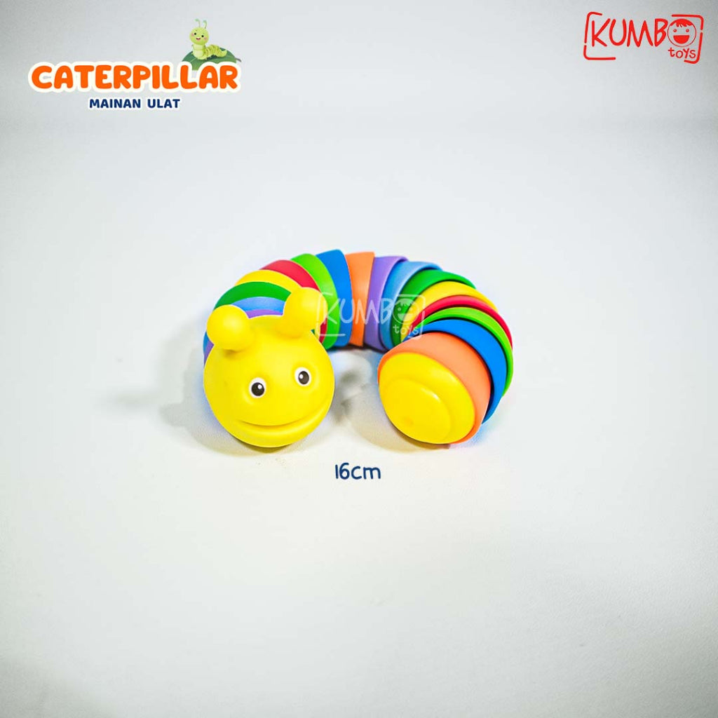 Mainan Anak Puzzle Caterpillar Ulat Edukasi Toys Sensori Motorik