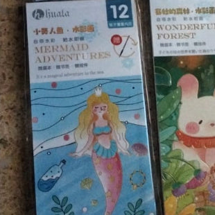 Mainan Edukasi Anak Buku Gambar Mewarnai Travel Pocket Coloring Book, Buku gambar cat 2 in 1