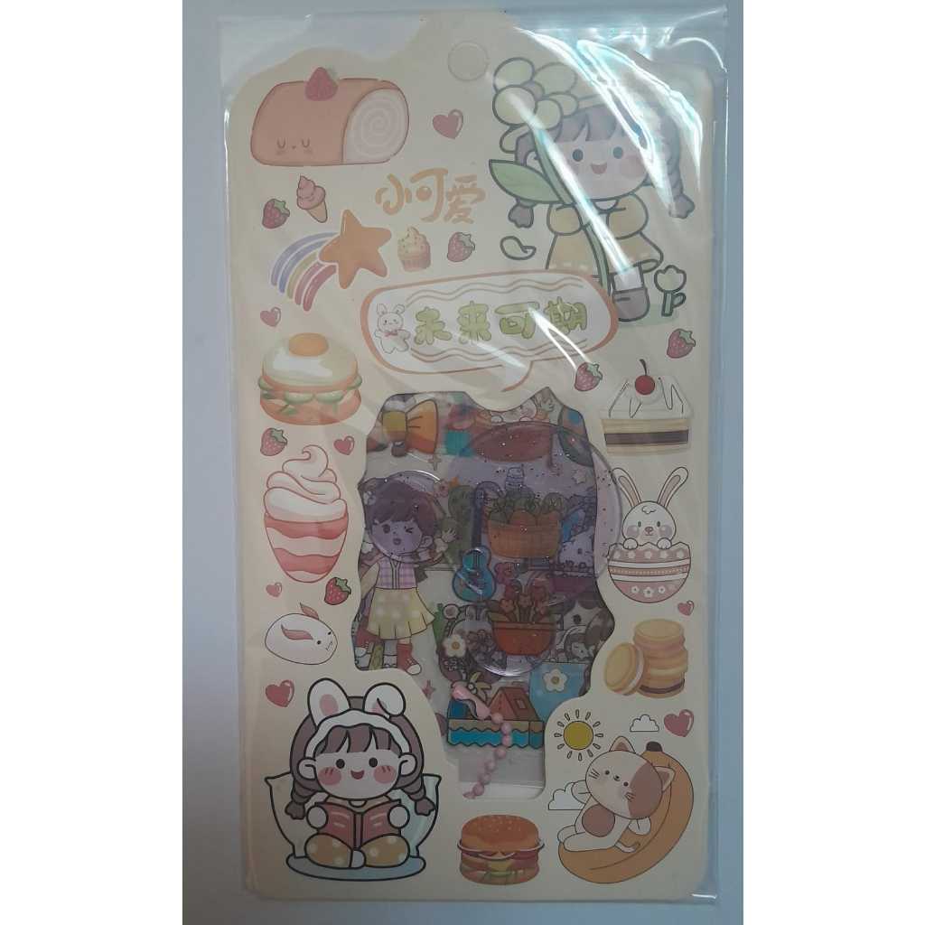 Mainan Edukasi Sticker NEW MOMO Panjang 2D Set Akrilik Sticker Karakter