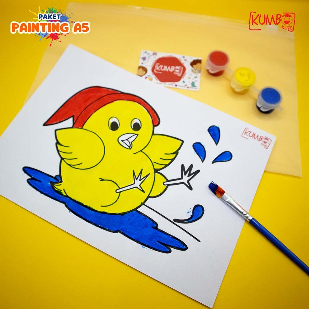 Paket Painting Edukasi Anak Mewarnai Ukuran A5 / Paket Painting Hampers Ulang Tahun Hemat