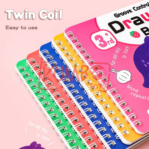 Mainan Edukasi Anak Buku Mewarnai Coloring Drawing Book 8 Lembar Groove Control Pen