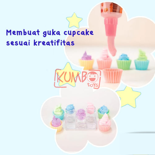 Mainan Edukasi Anak DIY Cream Gooka Guka Set MIKA Clay Aksesoris Hiasan Akrilik Kerajinan