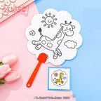 Mainan Edukasi Anak Kipas DIY Mewarnai Souvenir Hampers Anak