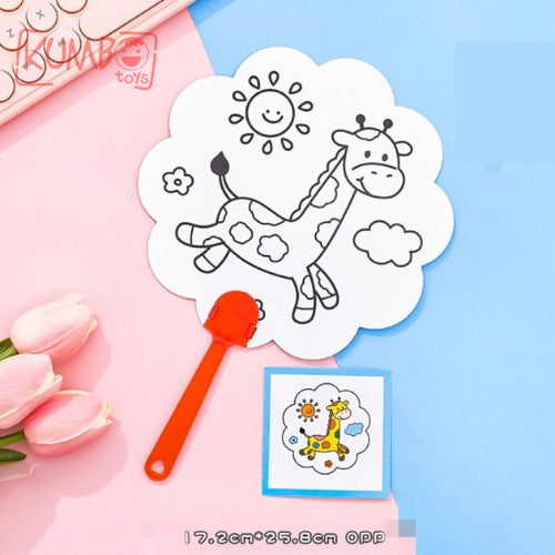 Mainan Edukasi Anak Kipas DIY Mewarnai Souvenir Hampers Anak